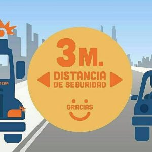 3 metros de distancia de seguridad
